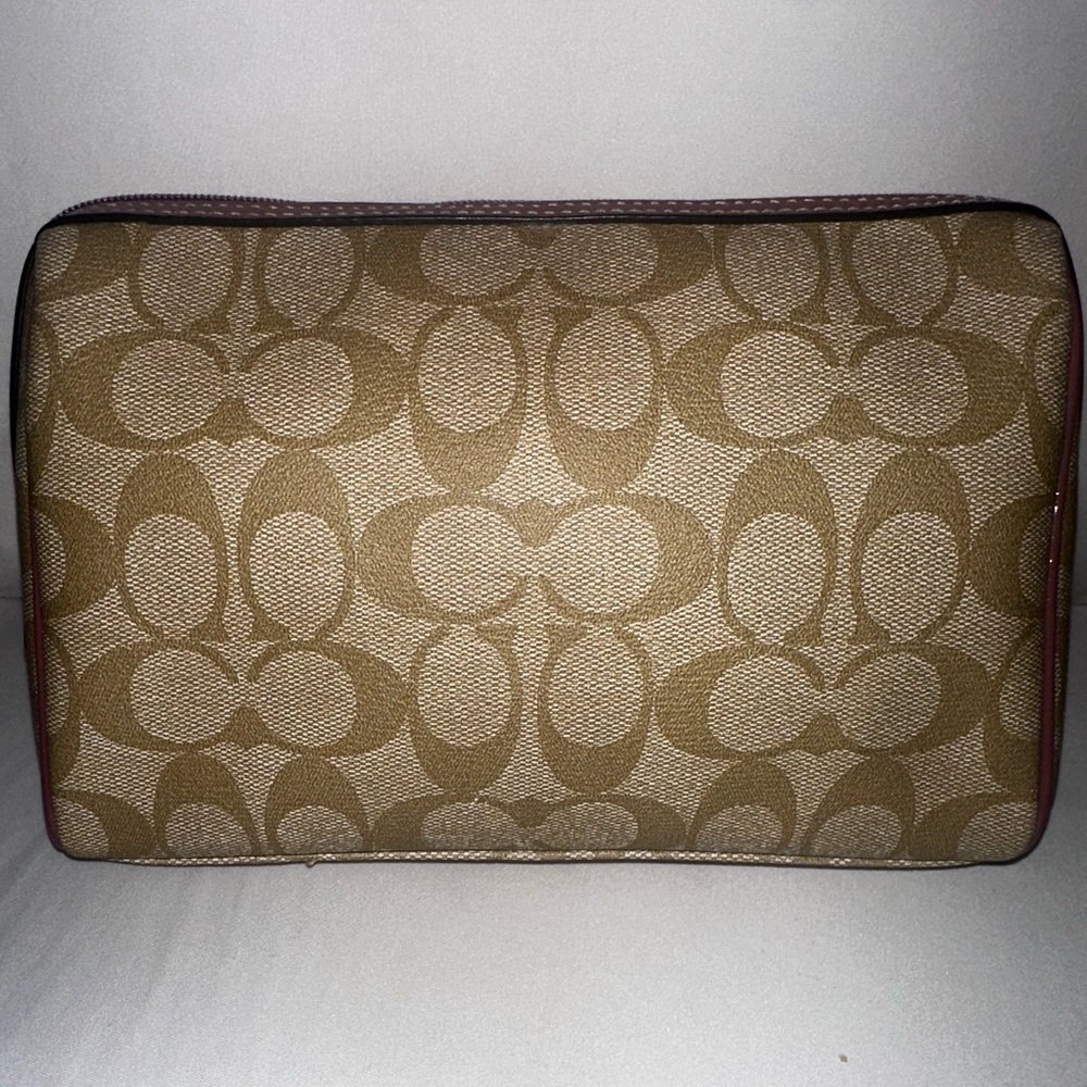 Coach Brown Monogram Pouch
